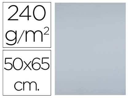 25h. cartulina Liderpapel 50x65cm. 240g/m² gris